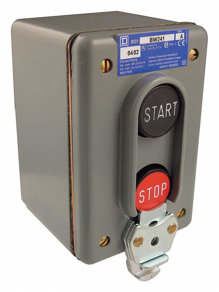 SQUARE D Push Button Control Station, 1NO/1NC, Start/Stop, Push Button/Push Button, Number of