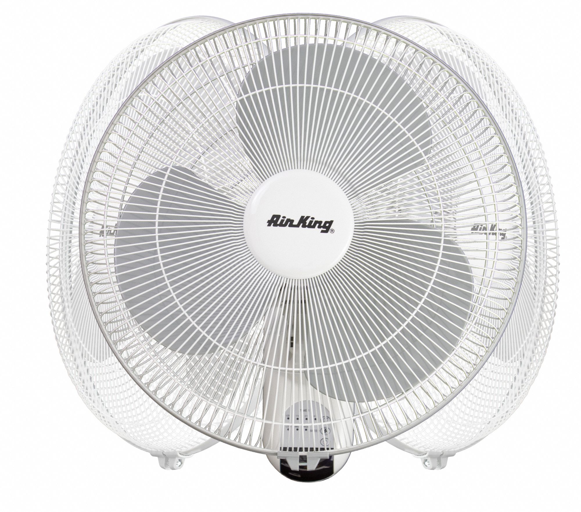 AIR KING Wall Mount Fan 16 in Blade Dia, Oscillating, 3 Speeds, 1140