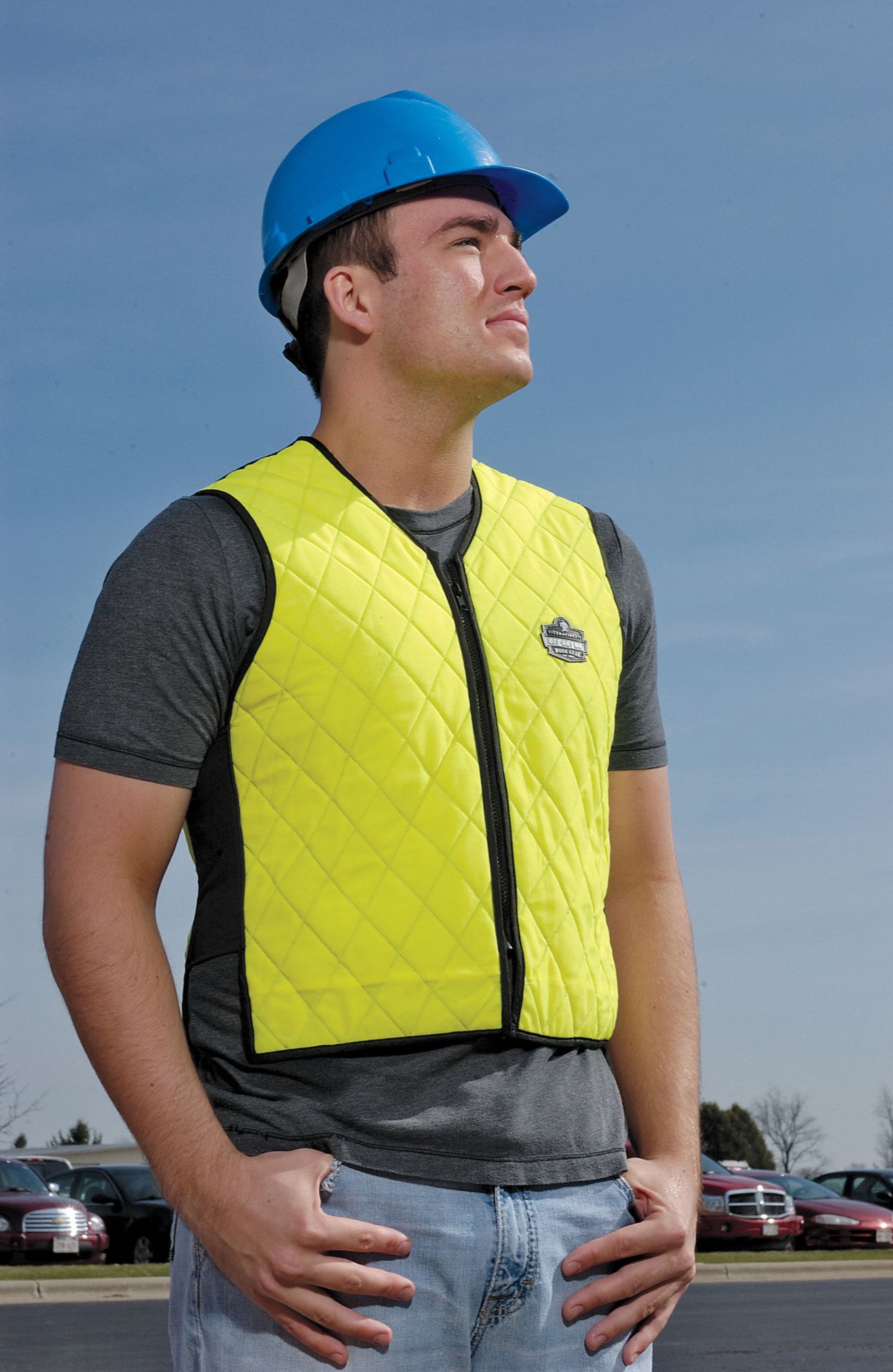 CHILLITS BY ERGODYNE Cooling Vest, 4 hr Cooling Time, High Visibility