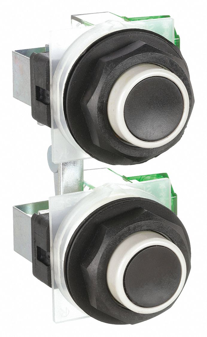 SQUARE D Pendant Push Button, For Use With Class 9001 Type SK, 2NO, Black, Momentary 2ER63