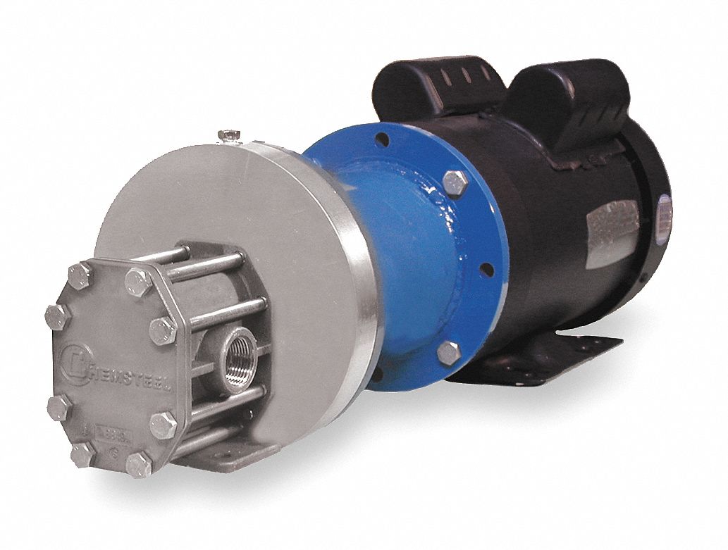 CHEMSTEEL Rotary Gear Pump, Drive, 3 hp HP, Voltage 230/460