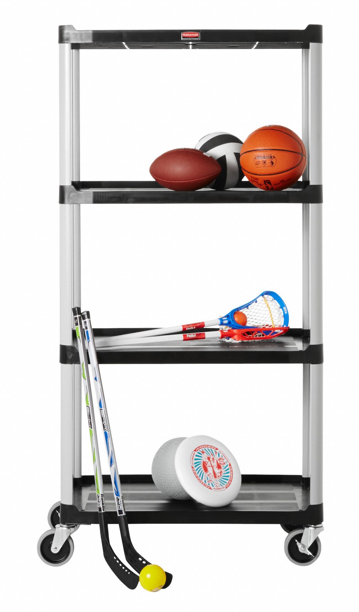 RUBBERMAID COMMERCIAL PRODUCTS Open, Mobile, Plastic Shelving, Overall