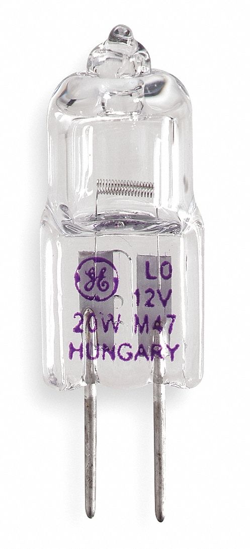GE CURRENT Q20T2 1/2 /12V/CL Miniature Halogen Bulb,T3,20W 43168347150