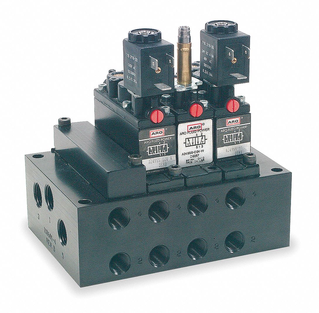ARO Solenoid Valve Manifold For Use With Alpha Manifold Style; 1/4 in