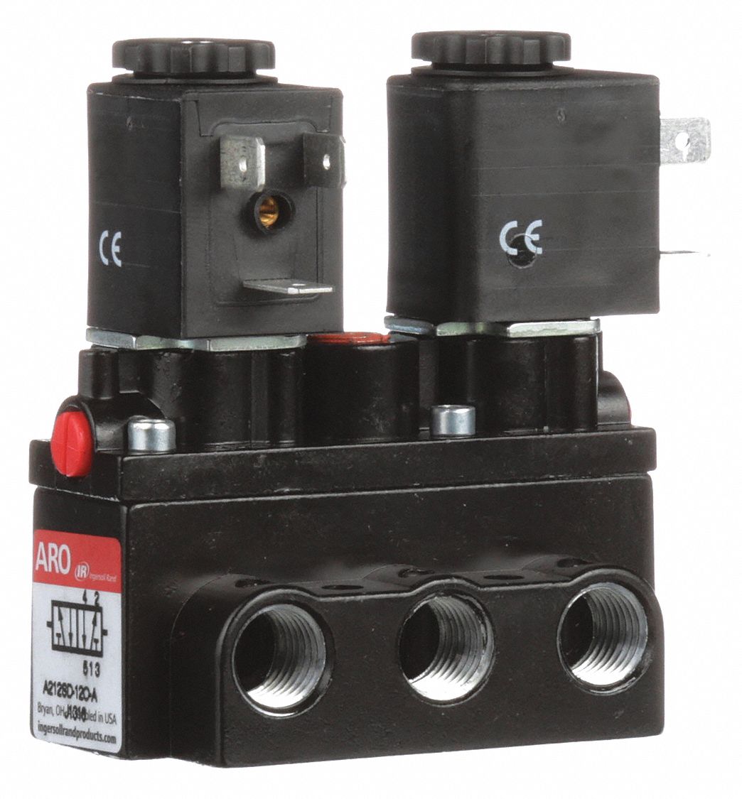 ARO, Alpha, Four-Way / Two-Position, Solenoid Air Control Valve - 2F979