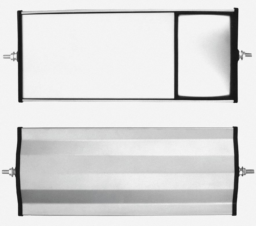 VELVAC Aluminum Split Glass Mirror, Flat, Heated No, Motorized No, 16