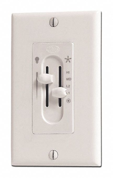 HUNTER Fan Control Wall Switch, For Use With Hunter Ceiling Fans, White