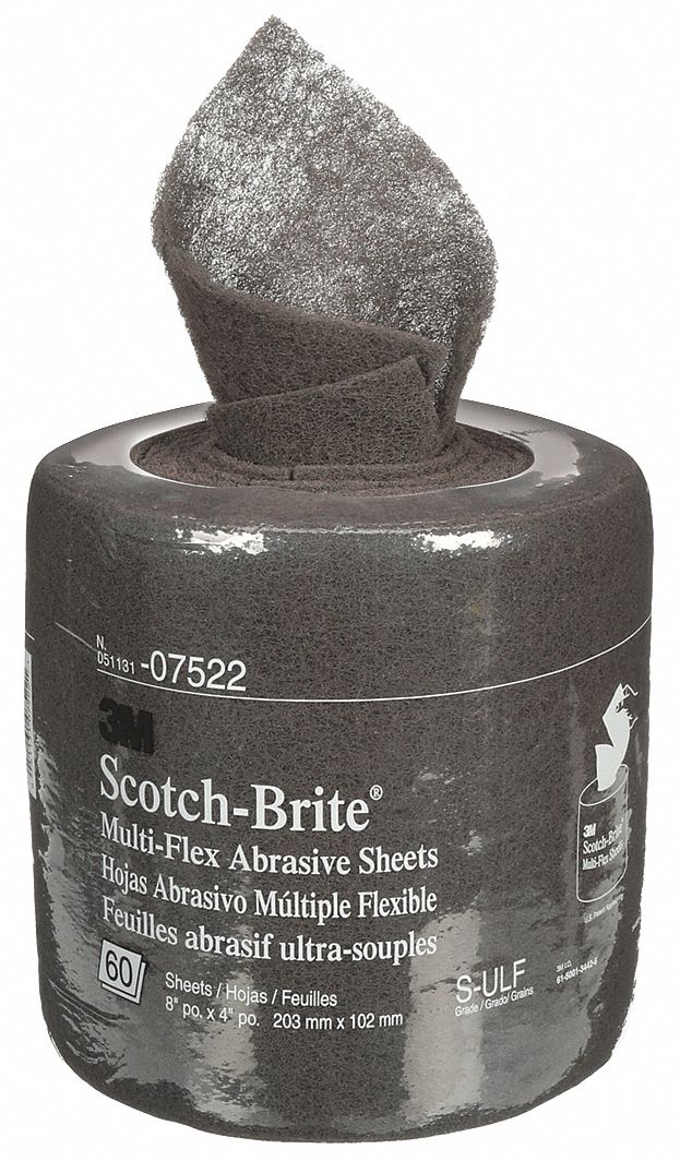 SCOTCHBRITE Sanding Hand Pad Roll, Silicon Carbide, 60 Sheets per Roll