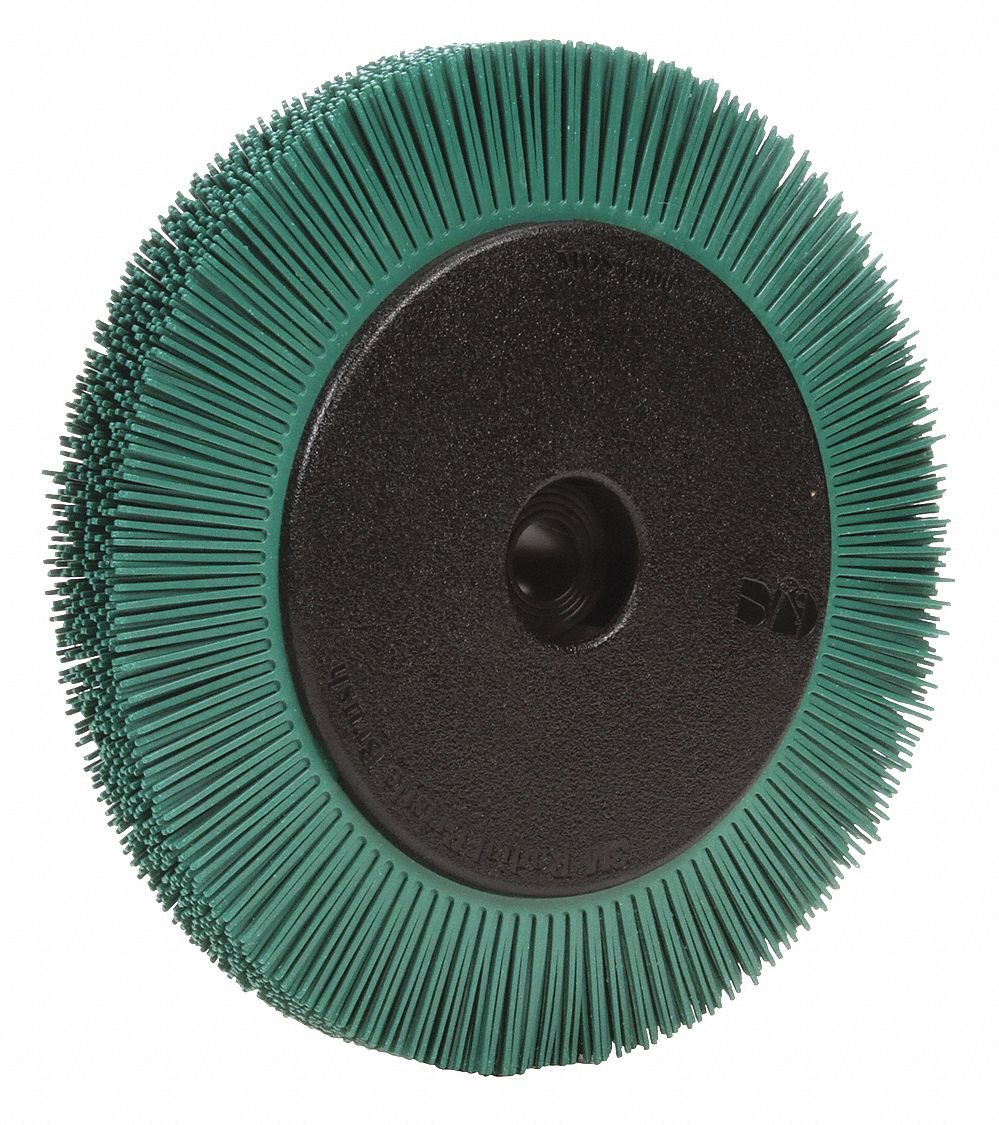 SCOTCHBRITE, Type S, 8 in Dia x 1 in Wd, Radial Bristle Brush 2FVN961500189446 Grainger