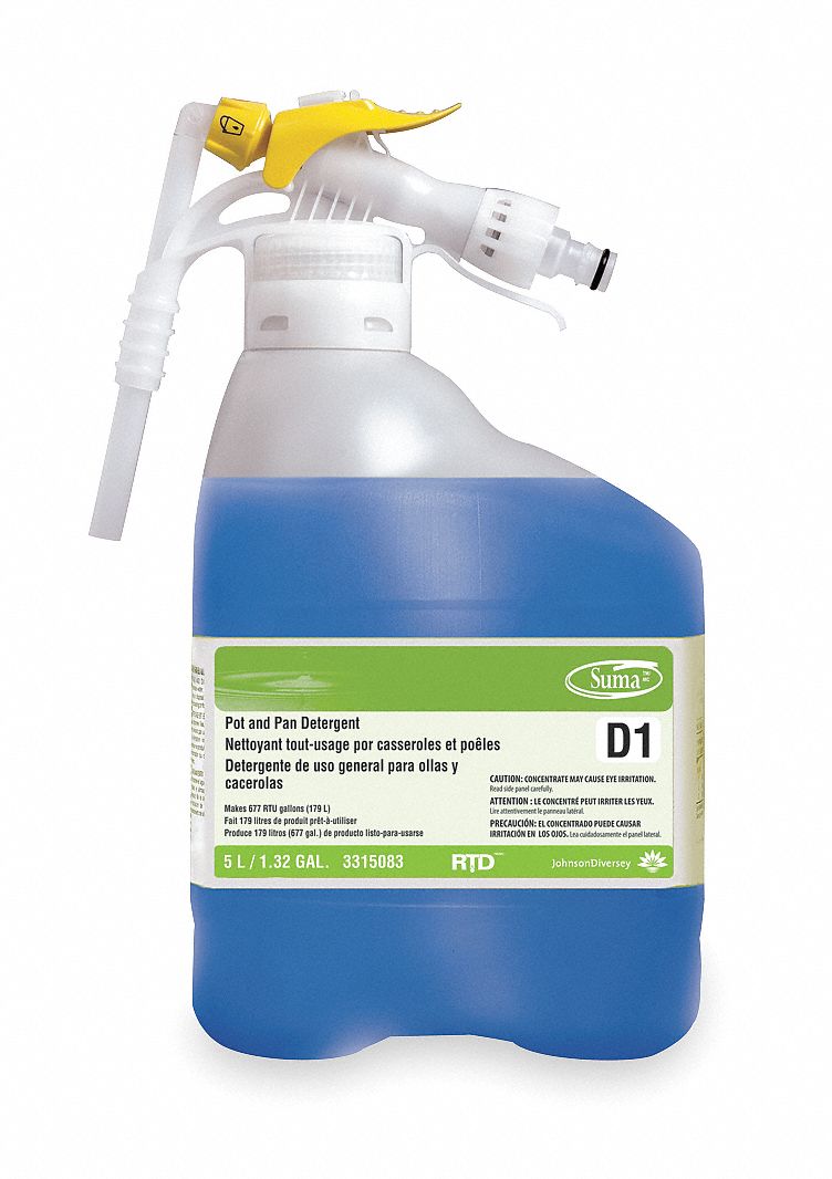 DIVERSEY Pot and Pan Cleaner For Use With RTD Chemical Dispenser, 1 EA