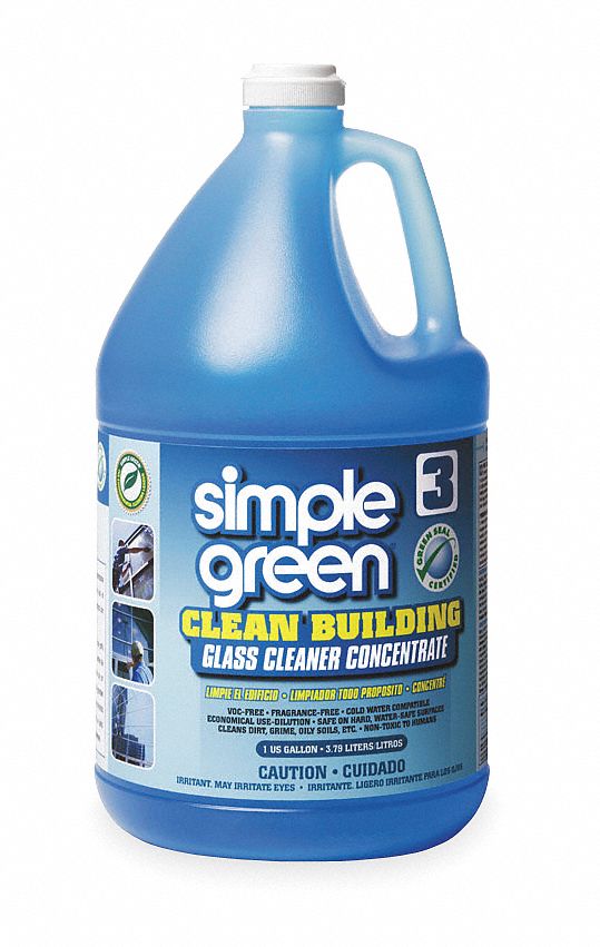 SIMPLE GREEN, Liquid, Jug, Glass Cleaner 2GVN91210000211301 Grainger