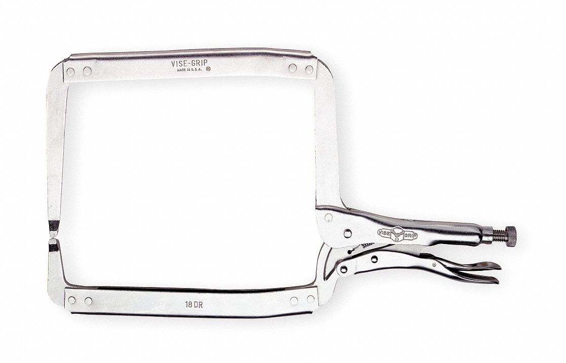 IRWIN VISEGRIP 18 in Locking CClamp, 7 1/2 in Max. Opening, 9 1/2 in