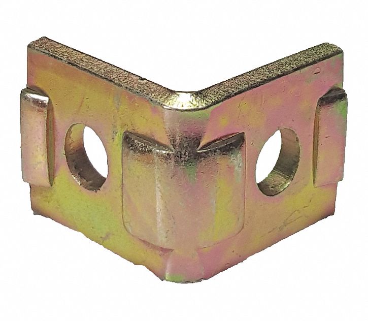 GRAINGER APPROVED Channel Angle Bracket, Steel, GalvKrom Finish