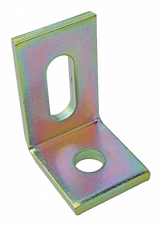GRAINGER APPROVED Steel Channel Angle Bracket, GalvKrom Finish 2HAE5