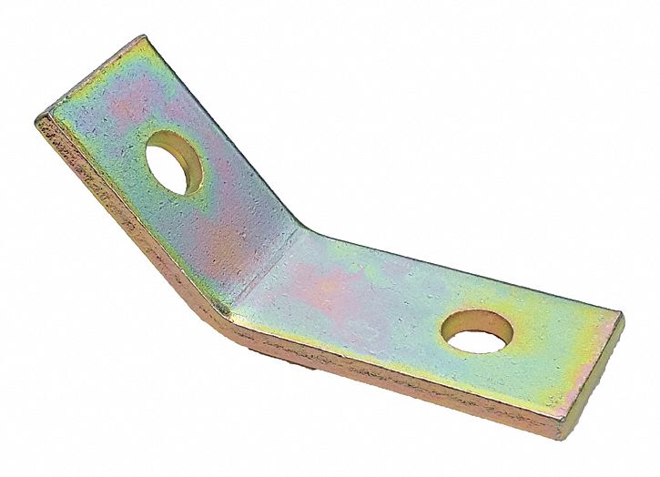 GRAINGER APPROVED Steel Channel Angle Bracket, 45° Obtuse, GalvKrom