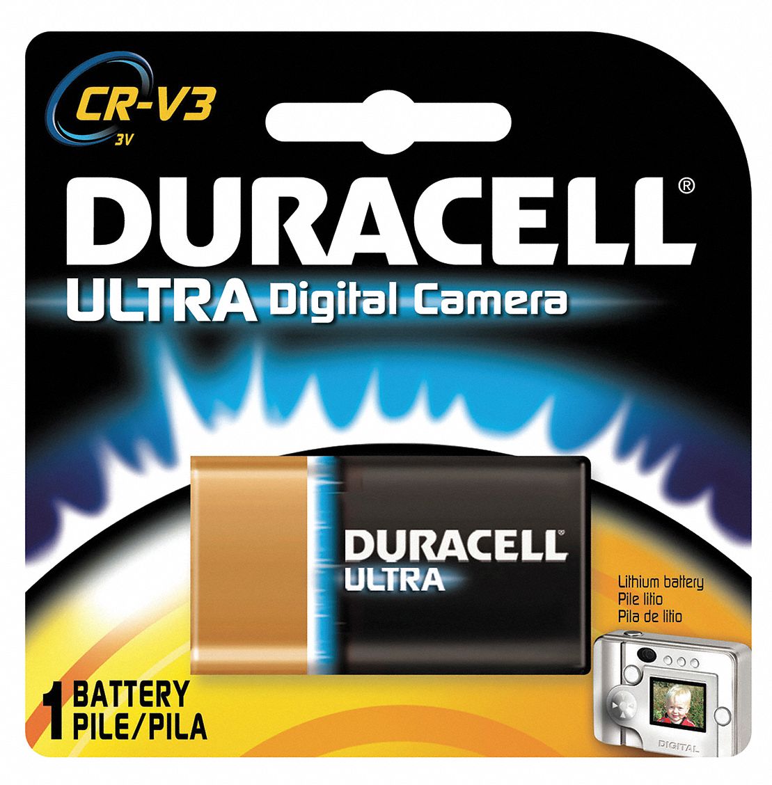 CRV3 Battery, 3V DC, Lithium, Button - Grainger