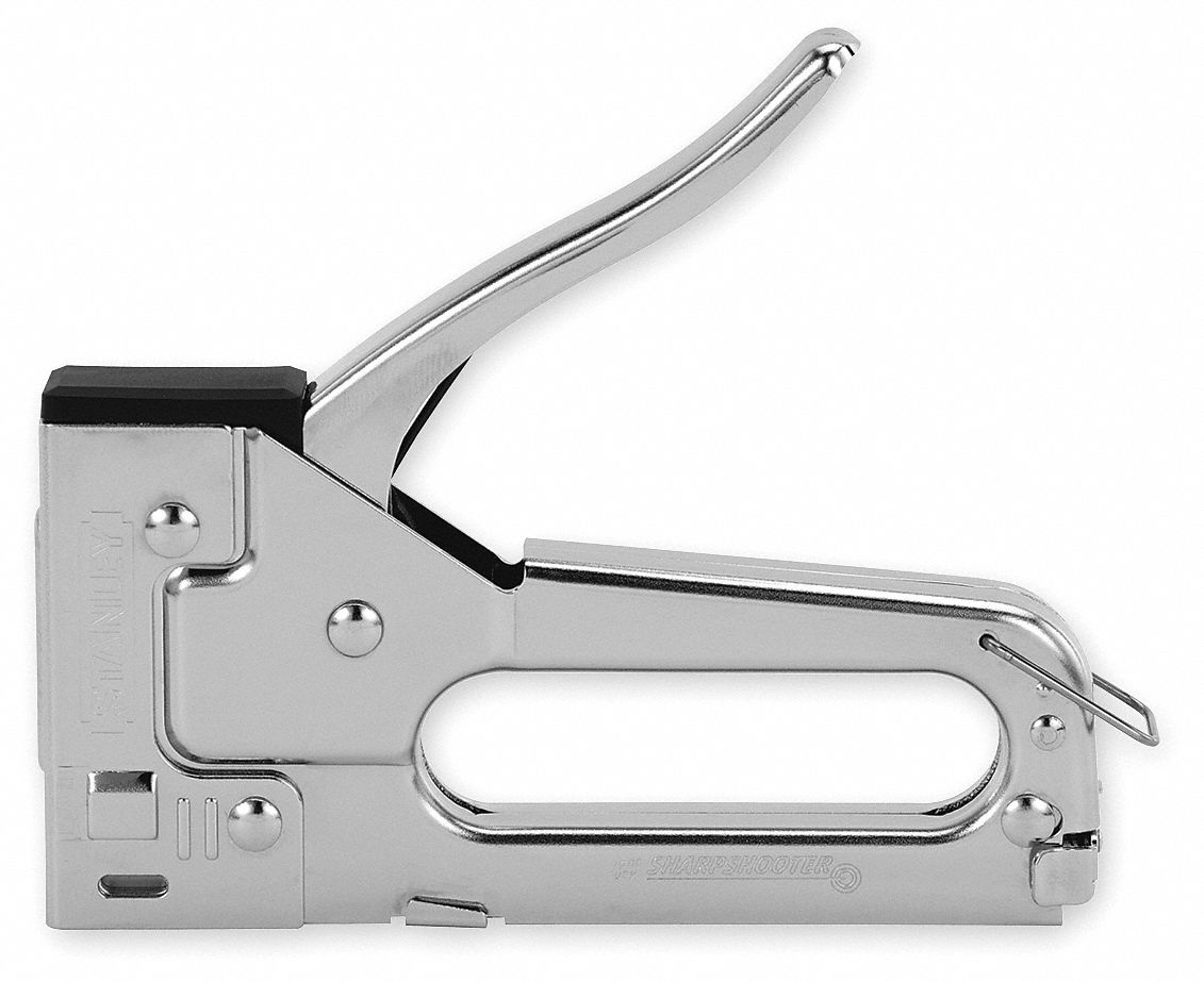 STANLEY 6 in Light Duty Staple Gun, Chrome 2HYR6TR45