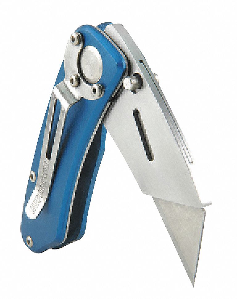 Folding Utility Knife, Carbon Steel, 5 3/4 in Overall Length, Number of