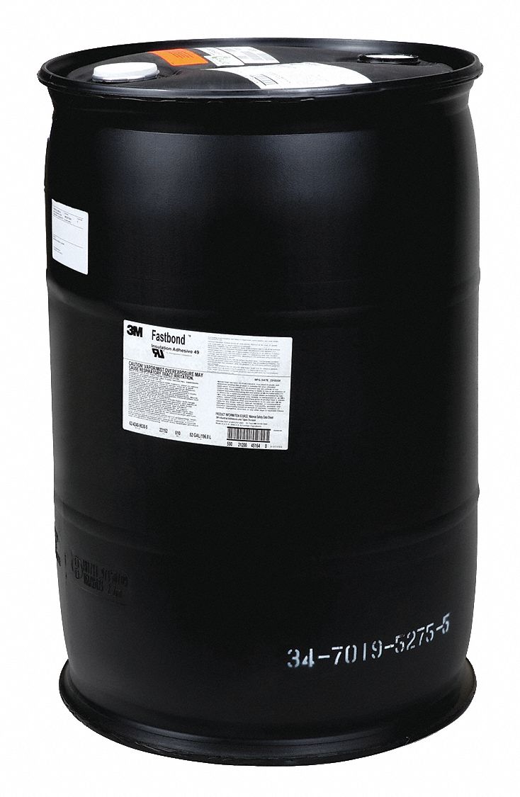 3M Clear Insulation Adhesive, 55 gal, Drum, General Purpose 2JBL749
