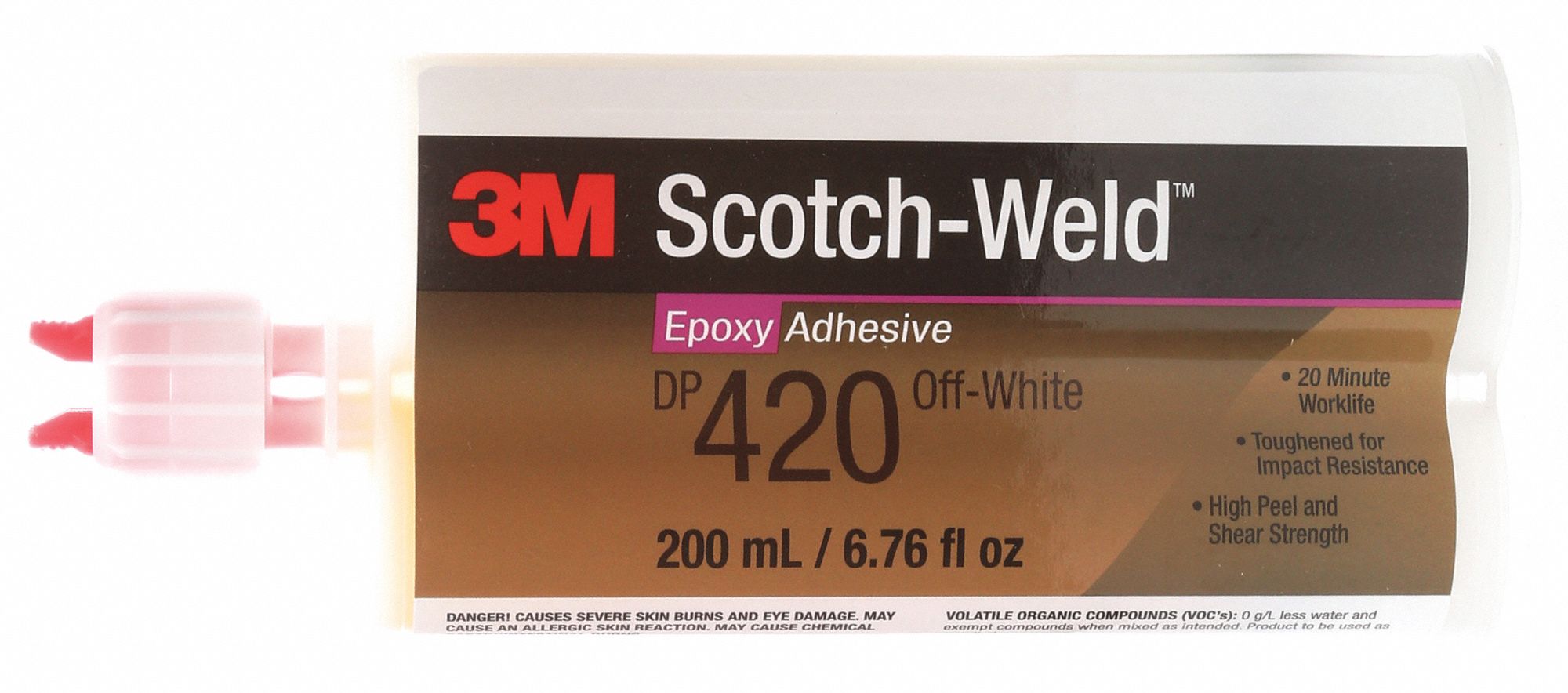 3M DP420, Epoxy Adhesive, DualCartridge, 6.76 oz., OffWhite, 20 min