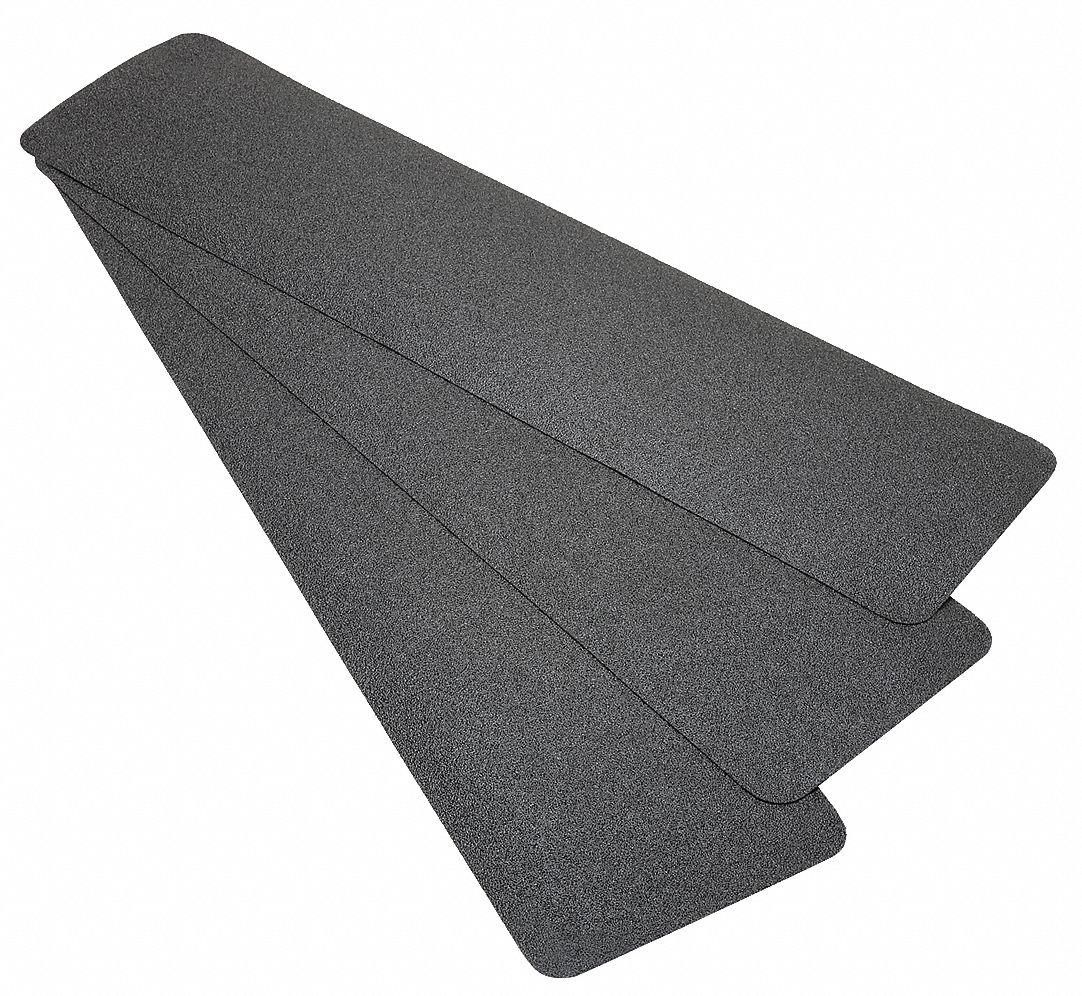 3M AntiSlip Tread NonAbrasive, Black, Solid, 6 in x 24 in, 45 mil