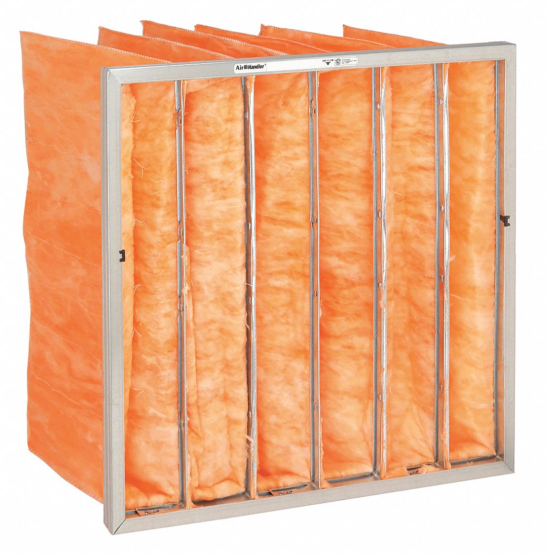 24x24x15 Nominal Filter Size, Orange, Pocket Air Filter 2JVJ52JVJ5