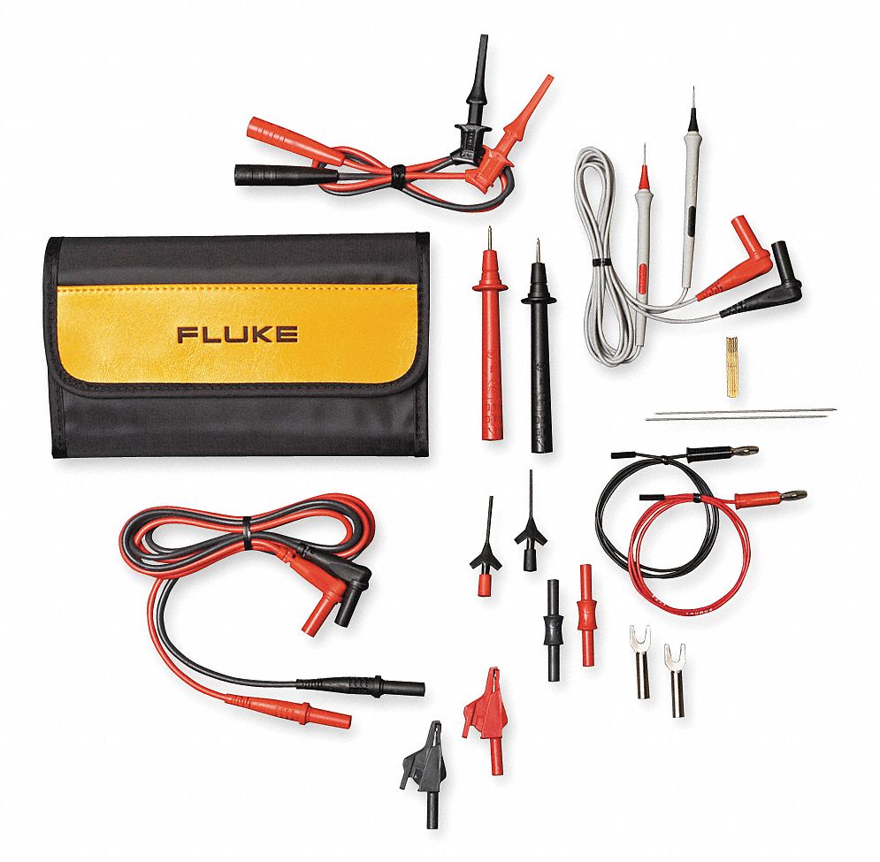 FLUKE 4 ft. 11" Modular Test Lead Kit, CAT III 1000V, CAT II 300V