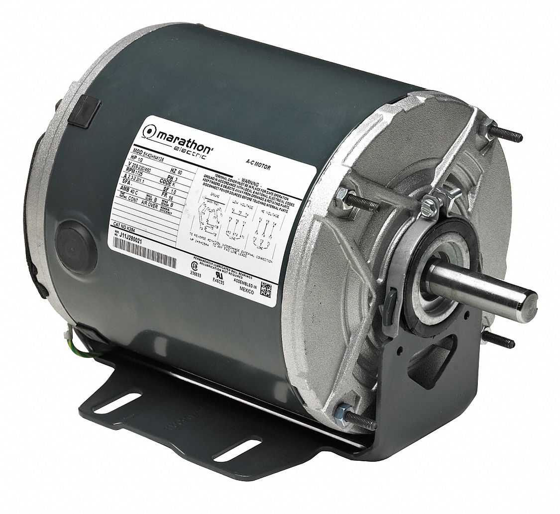 MARATHON MOTORS 1/3 HP Agricultural Fan Motor,SplitPhase,1725