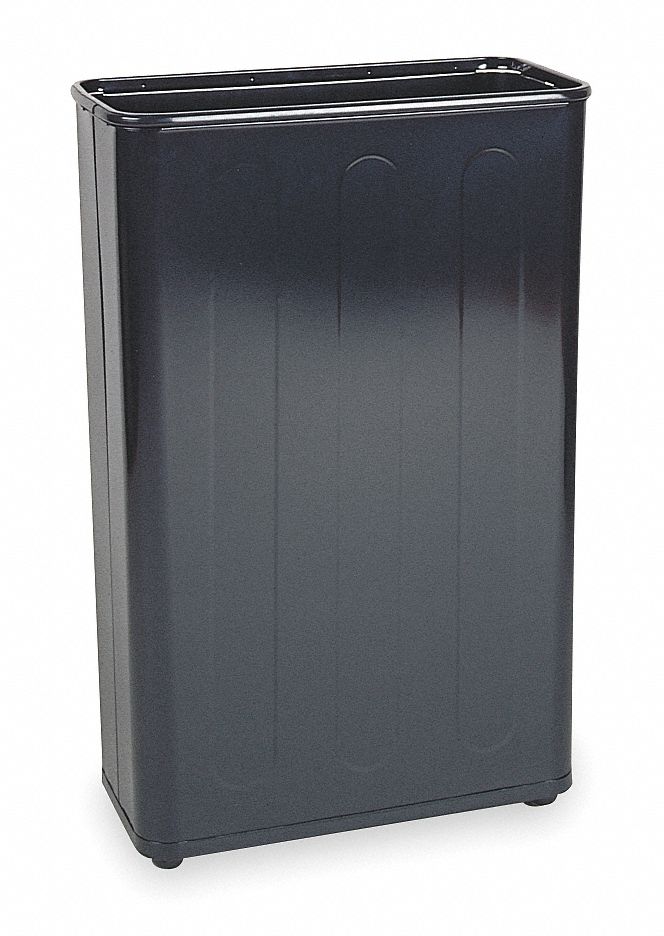 RUBBERMAID COMMERCIAL PRODUCTS, Steel, Open Top, FireResistant Trash