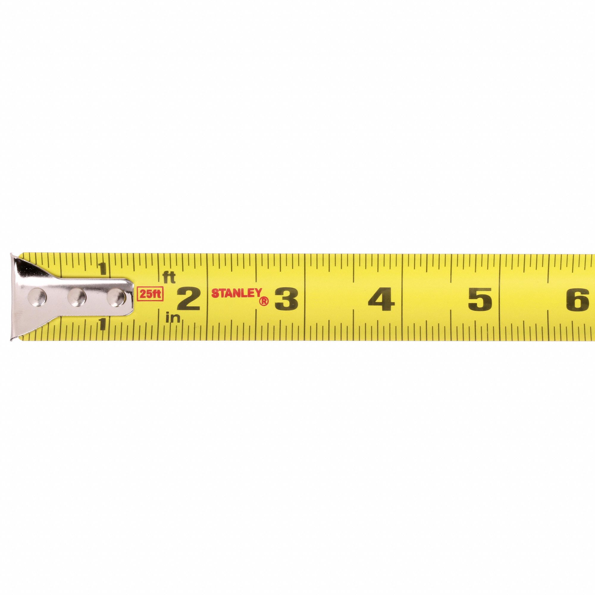 STANLEY 25 ft Steel SAE Tape Measure, Black, High Visibility Green