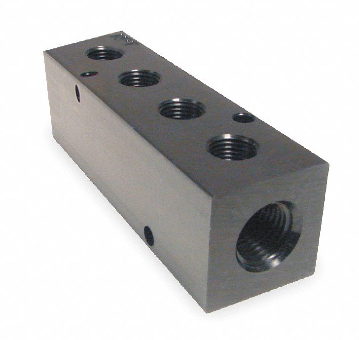 PNEUMADYNE INC Manifold, 1/2 in Inlet Size, 3/8 in Outlet Size, NPT