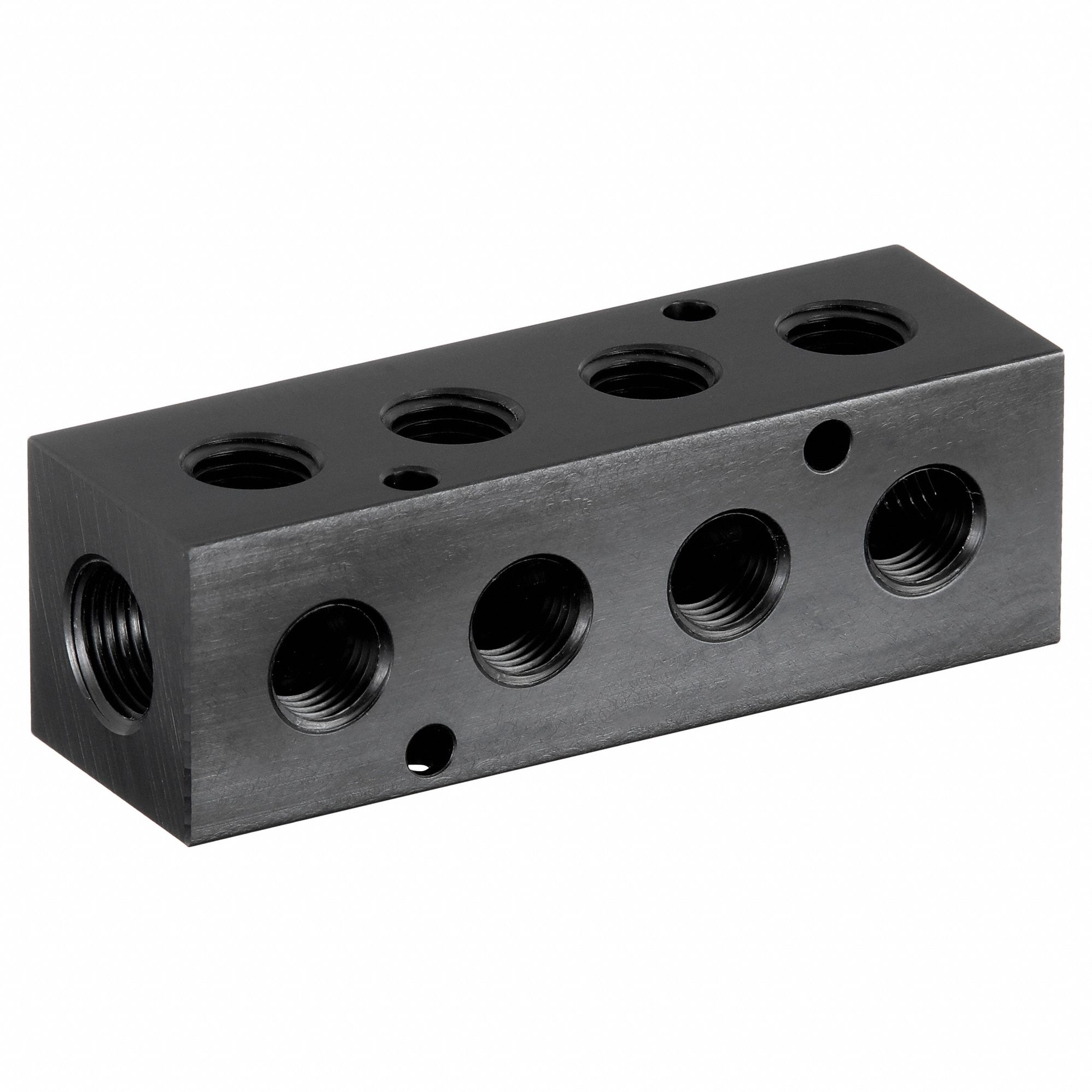 RightAngle, Black Anodized 6061 Aluminum, Manifold 2KHC8M202504