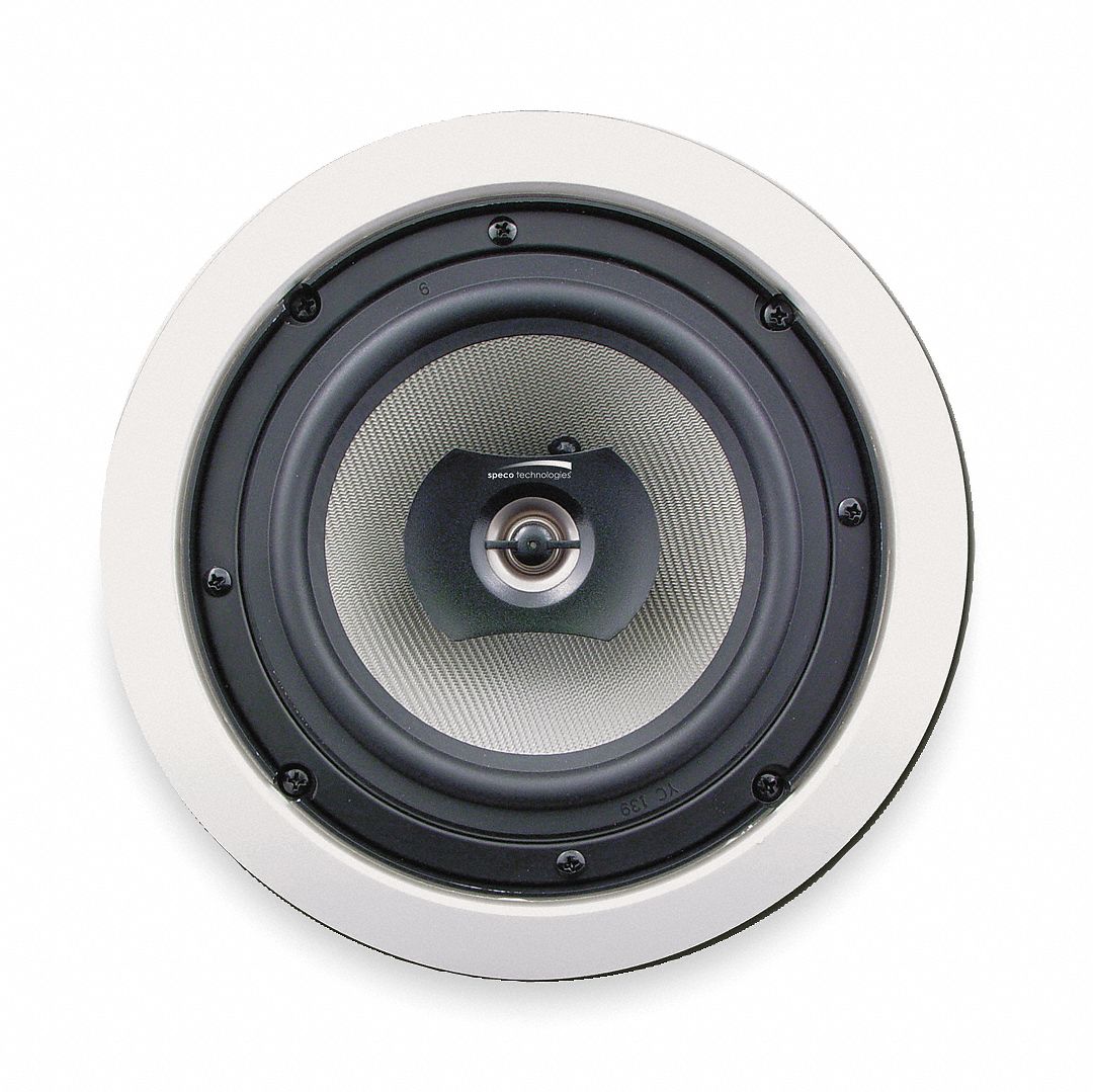 SPECO TECHNOLOGIES InCeiling Speaker, 30 W Watt (RMS), 8 ohm Impedance