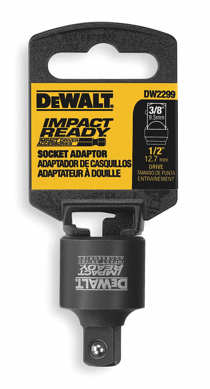 DEWALT Socket Adapter, 1/2 In Sq To 3/8 In Sq 2KLR3
