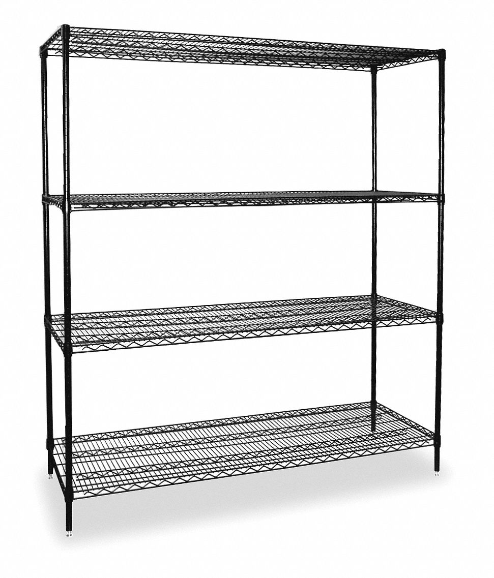 Starter, 60 in x 24 in, Wire Shelving Unit 2KPL72KPL7 Grainger