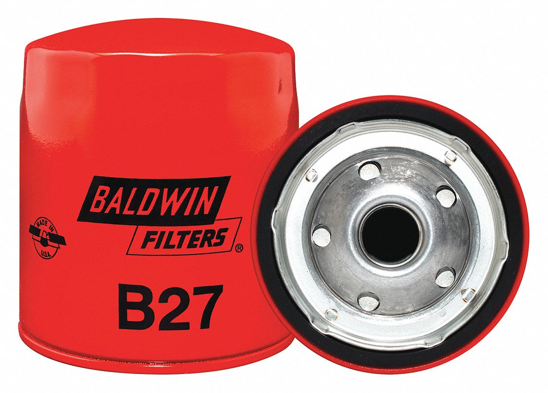 BALDWIN FILTERS SpinOn Oil Filter, Length 4 3/8 in, Outside Dia. 3 13/16 in, Micron Rating 5