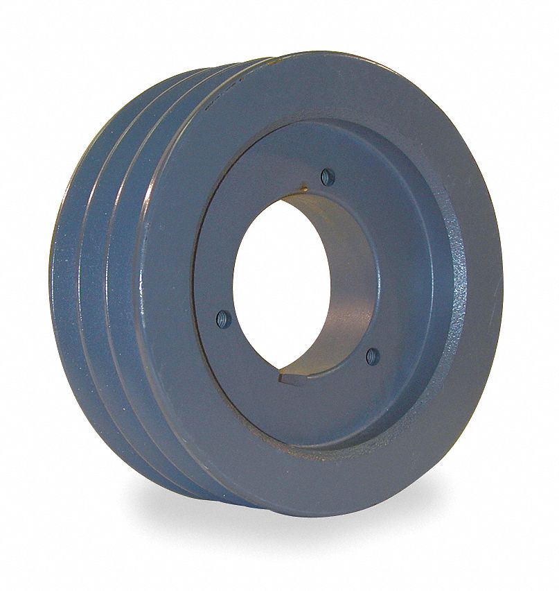 GRAINGER APPROVED Split Taper Bushed Bore Standard VBelt Pulley, For V