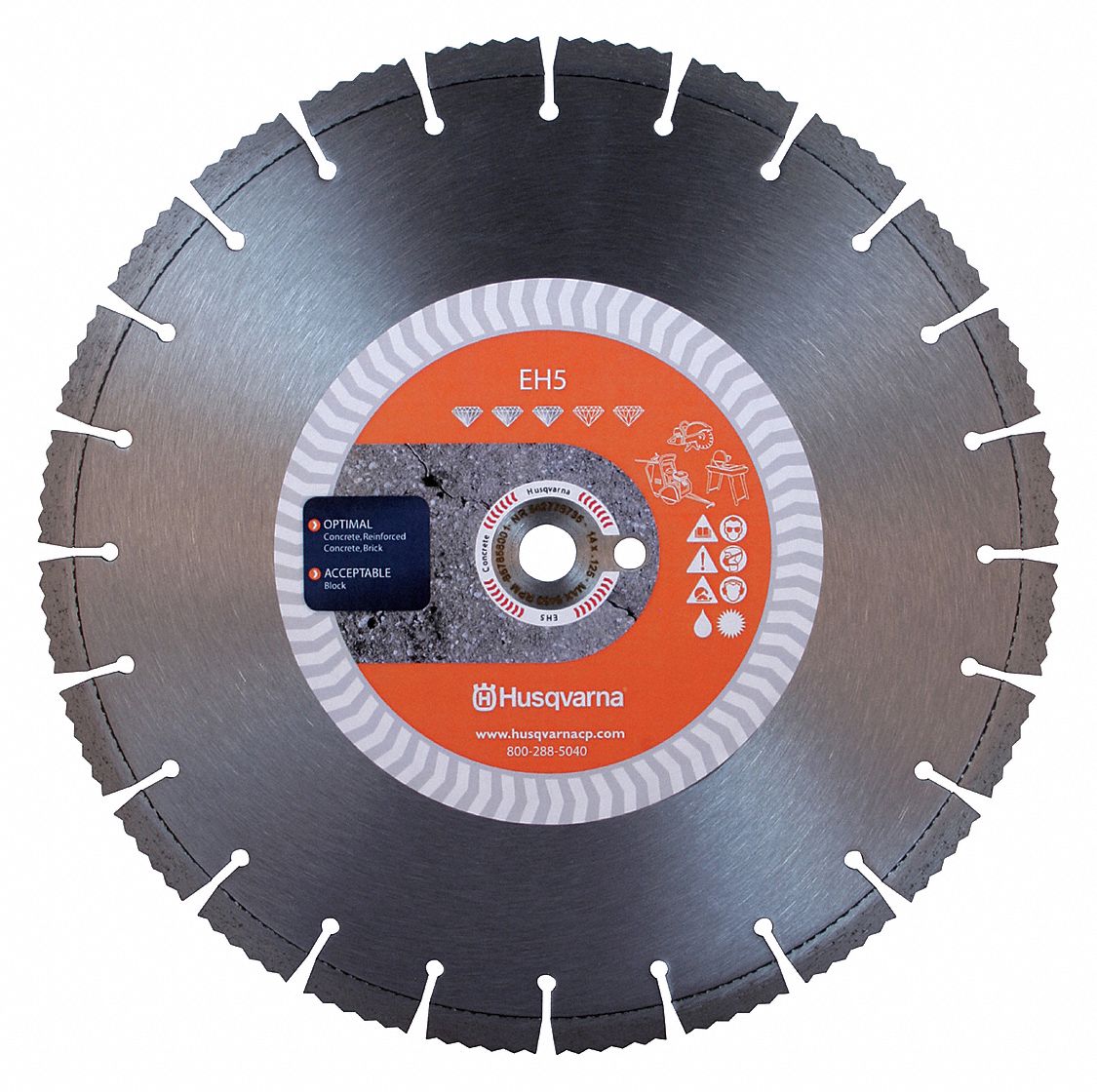 HUSQVARNA Diamond Saw Blade, Masonry, 14 in. Dia. 2LDV9EH514 Grainger