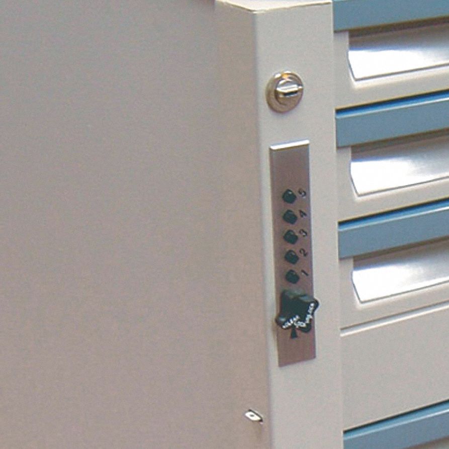 METRO, 1 in Overall Ht, 2 1/2 in Overall Wd, Medical Cart Lock Assembly