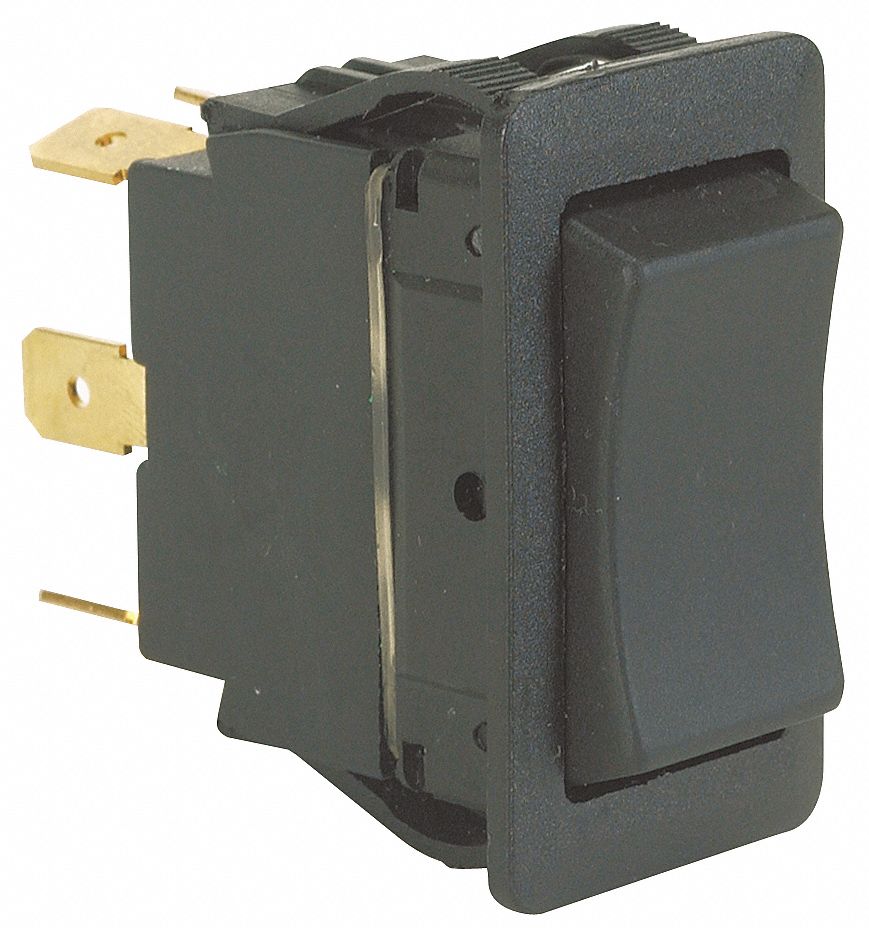 POWER FIRST Rocker Switch, Contact Form SPDT, Number of Connections 3