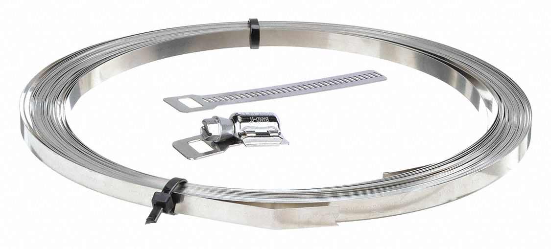BANDIT, Adj Clamp, Stainless Steel, Adjustable Clamp Kit, 80 ft. 2LPC8GRM210 Grainger