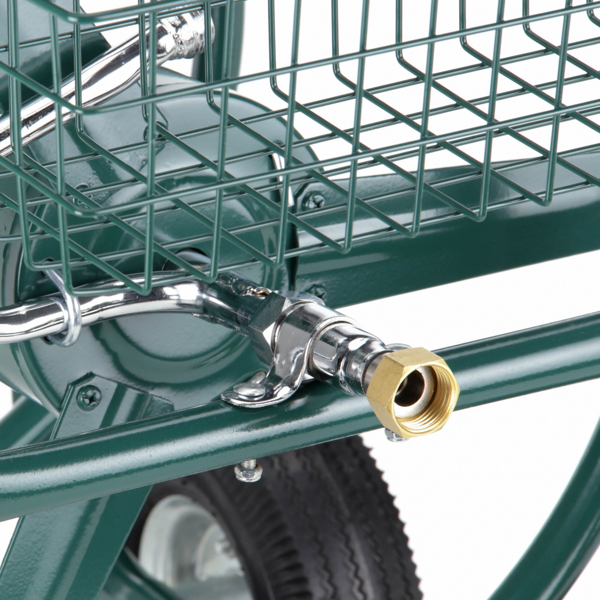 LIBERTY Garden Hose Reel 350 ft (5/8 in I.D.), 8 in Reel Dia, Green, 4