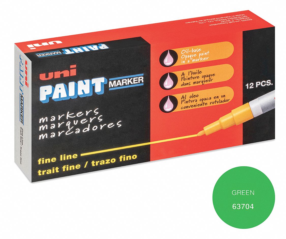 UNIPAINT Paint Marker Paint, Greens, Fine Marking Tool Tip Size Group
