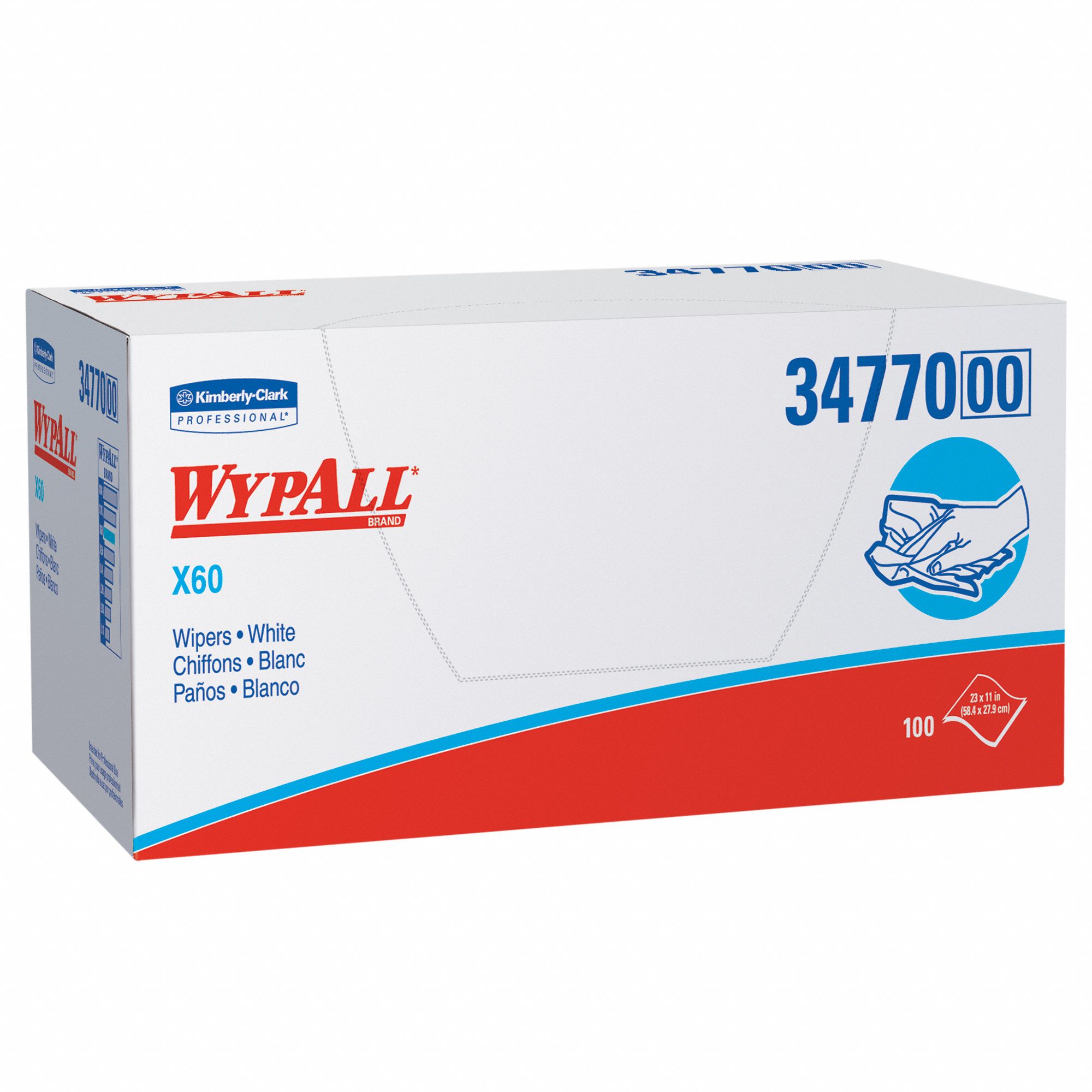 WYPALL Dry Wipe 1/4 Fold, Moderate Absorbency, Better Wet Strength