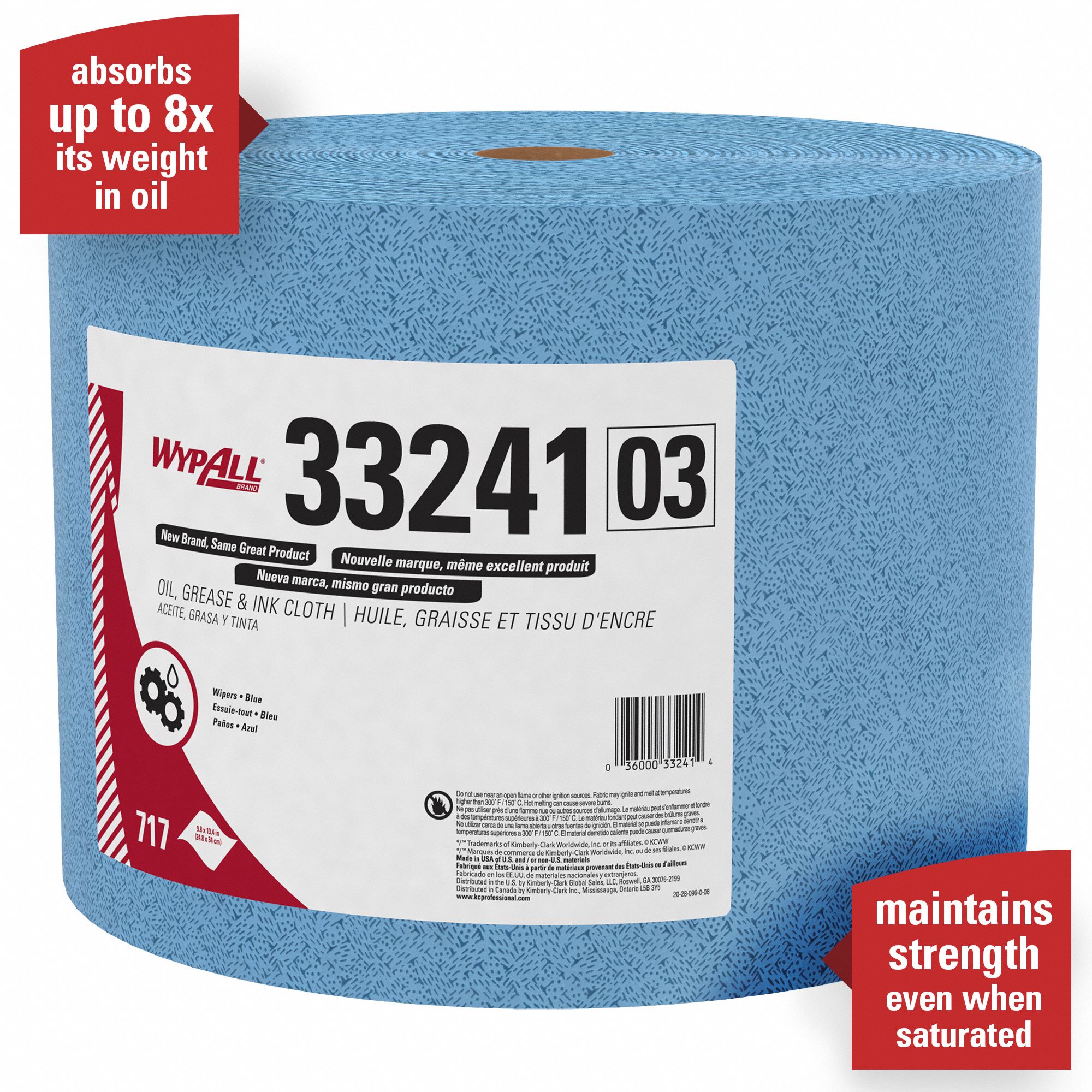 WYPALL Dry Wipe Roll Jumbo Perforated Roll 2LVD333241 Grainger
