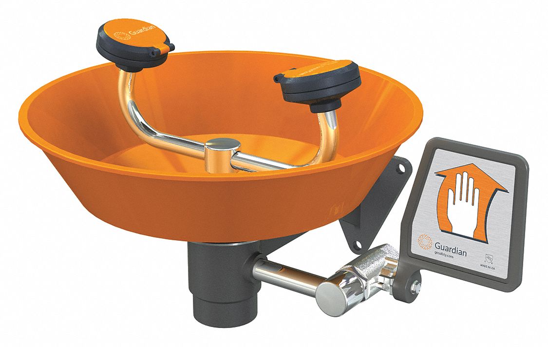 GUARDIAN EQUIPMENT, Std, Wall Mnt, Plumbed Eyewash 2LVJ3G1750P