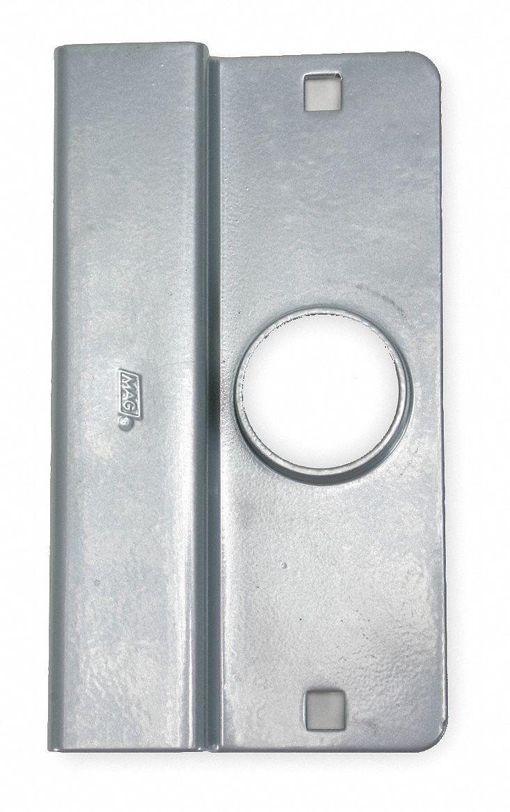 GRAINGER APPROVED Aluminum Door Latch Guard, Narrow Stile, OutOpening