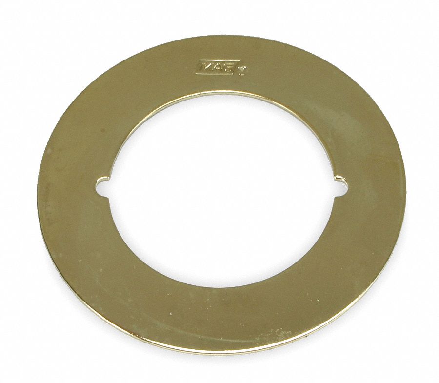GRAINGER APPROVED Brass Cover Plate, Steel, Outside Dia. 3 1/2 in, 2 PK