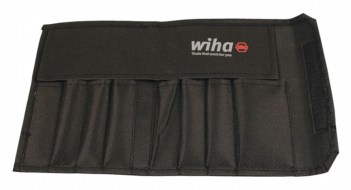 WIHA TOOLS Black Precision Screwdriver Pouch, Polyester Canvas 2MPK891118 Grainger