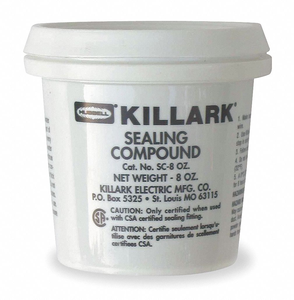 HUBBELL KILLARK Sealing Compound, 8 Oz 2NE38SC8OZ Grainger